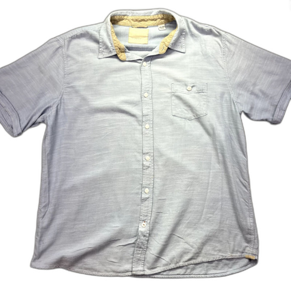 Weatherproof Button Up Shirt Men's XXL Blue White Color Blend 100% Cotton - Picture 1 of 15